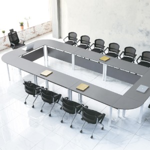 DF 사무실 연결형 목재가림판 회의용 테이블